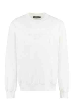 Logo detail cotton sweatshirt-0